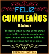 GIF Frases de Cumpleaños Kleber